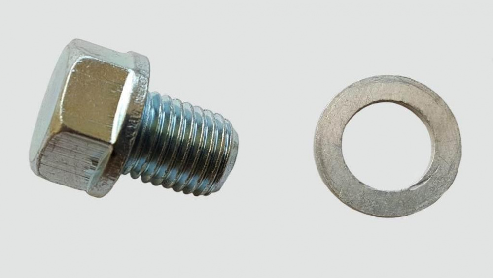 Болт картера сливной+прокладка М12x1.5x15мм, 139FMB,147FMH,152FMH DELTA, ALPHA, ORION 125