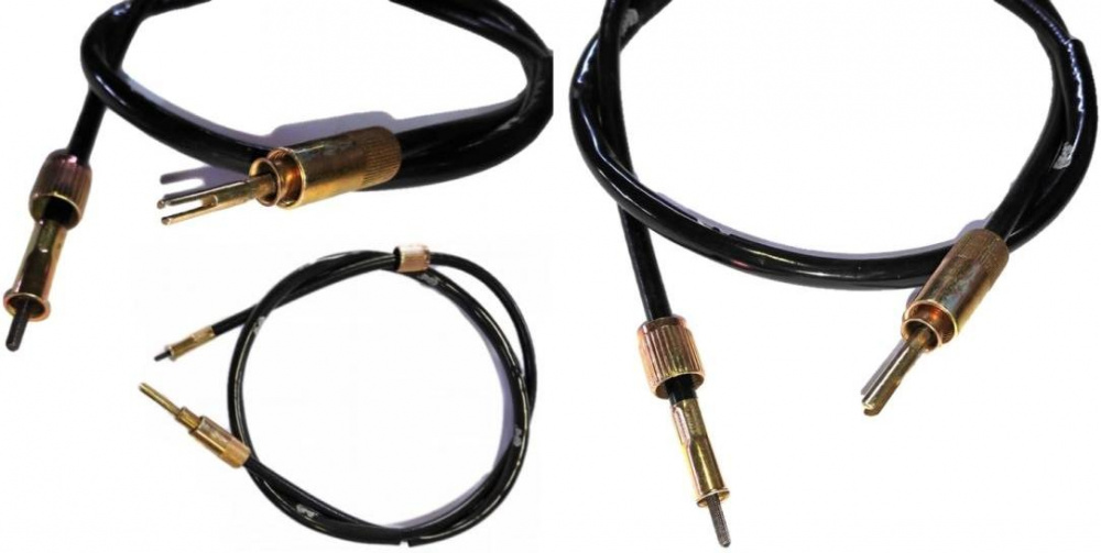 Трос спидометра (вилка, гайка) (L=1090mm) AD (бар.торм.) 