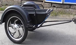 Тележка прицепная для мопедов, мотоциклов (С КОРЫТОМ)