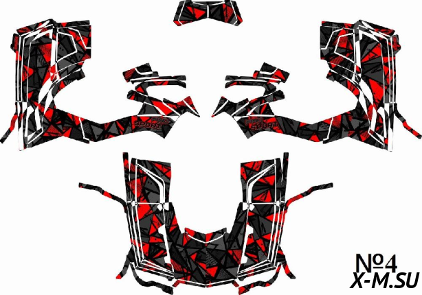 Наклейки №4 на Квадроцикл (комплект наклеек) AODES