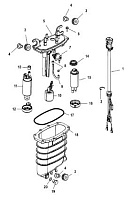 Модуль подачи топлива (Часть 1) 4-Х ТАКТНОГО ПЛМ MERCURY 100 Серийный номер от 1B366823 и выше