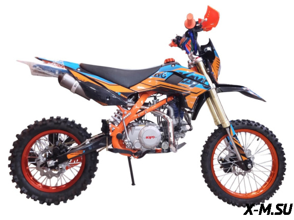 Питбайк KAYO EVOLUTION YX140EM 17/14 KRZ (механ. сцепл., эл. стартер 2022 г.)