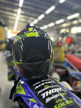 Шлем интеграл HETOSHI XD1-223 цв. Черный с мультипринтом  р. XXXL