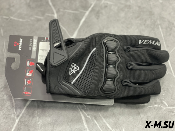 Перчатки взрослые VEMAR XD2-116  цв. Черный с белым  р. XS