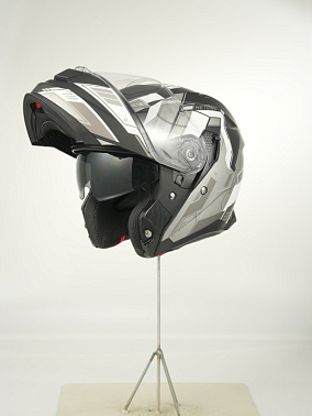 Шлем модуляр HETOSHI FF935 Shogun цв.Черно-серый  Матовый р.L