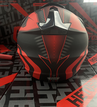 Шлем кроссовый HETOSHI XD1-186 цв. Черно-красный  р. M