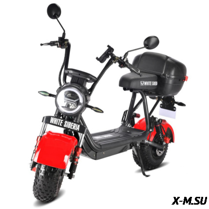 Электроскутер WHITE SIBERIA MINI R 2.0 1200W RED