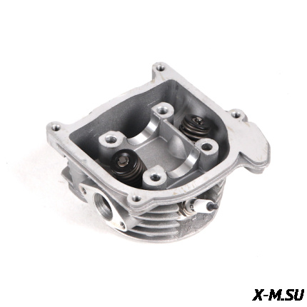 Головка цилиндра 4Т 139QMB (GY6) D50 (d=20/23) в сборе (клапаны, пружины, свеча)