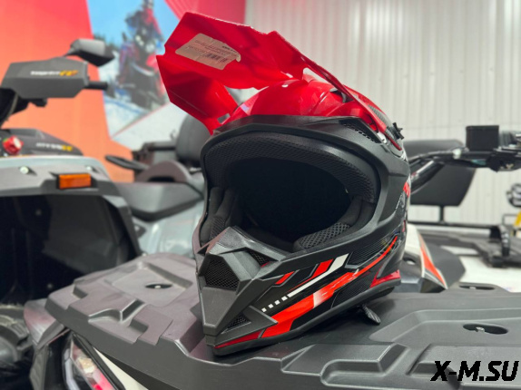 Шлем кроссовый HETOSHI AD3-12 цв. Черно-красный  р. M