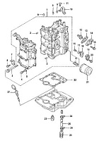 Блок цилиндров 4-Х ТАКТНОГО ПЛМ MERCURY 25 Серийный номер от 0R106999 и выше