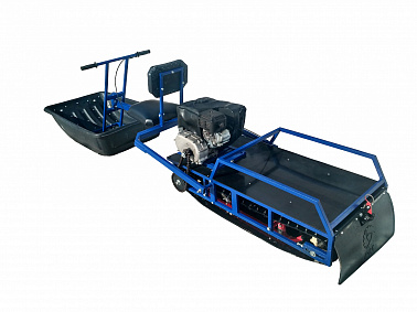 Мотобуксировщик толкач Альбатрос-XL8 с модулем. С фарой, тележки