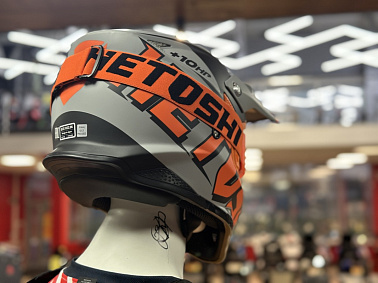 Шлем кроссовый HETOSHI OF836 EXOSS CROSS PRO MX289 цв.Серо-оранжево-черный Матовый р.XS
