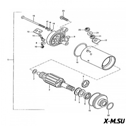 Электростартер в сборе 