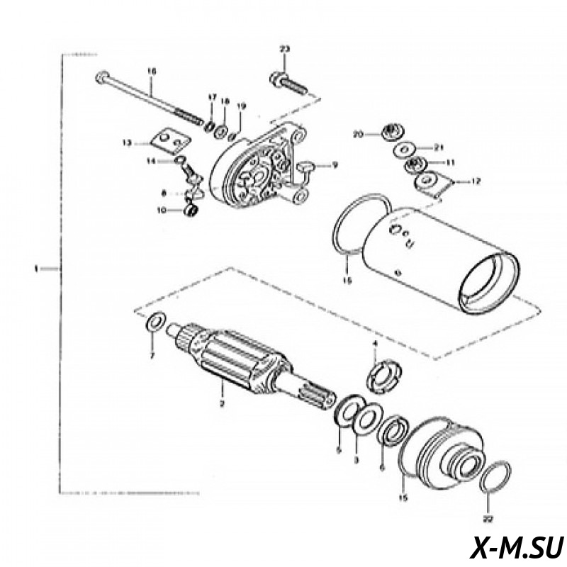 Электростартер в сборе 