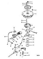Маховик, катушка зажигания и распределительная коробка (Часть 1) 2-х тактного ПЛМ MERCURY 40 M Серийный номер от 8064750 и выше