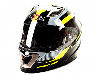 Шлем мото HIZER B562 #1 black/yellow