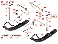 ПОДВЕСКА ПЕРЕДНЯЯ (ЧАСТЬ 1) СНЕГОХОДА IRBIS TUNGUS 400/500L/600L