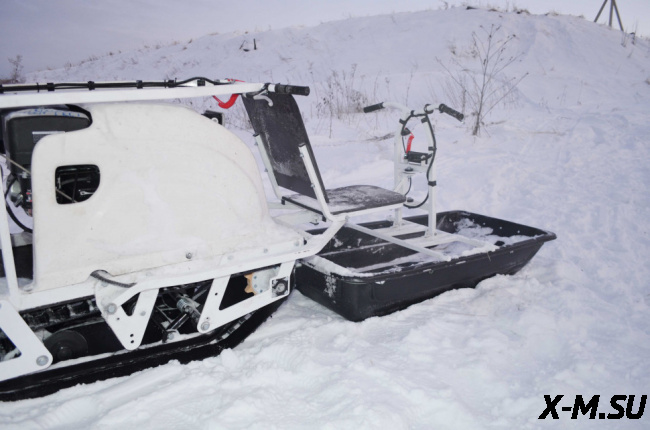 Модуль толкач с санями с отбойником для мотособаки КОЙРА Богатырь / KOiRA 500