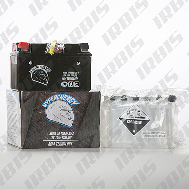 Аккумуляторная батарея 12V10Ah (150x87x95) (сухозар., необслуж.) (+кислота) HYPE