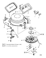Стартер в сборе (ручной) 2-Х ТАКТНОГО ПЛМ MERCURY 50EO Серийный номер от 0G590000 до 0G760299
