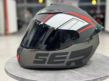 Шлем интеграл HETOSHI XD1-242 цв. Черно-серо-красный  р. XL