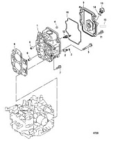 Головка цилиндра 4-Х ТАКТНОГО ПЛМ MERCURY F15 Серийный номер от 9973100 до 0P016999