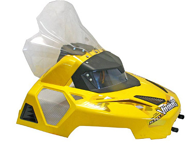 Капот снегохода VIKING 800 в сборе (без фар), желтый