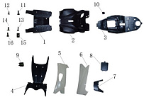 Облицовка внутренняя СКУТЕРА Racer RC50QT-19/RC125T-19 Arrow