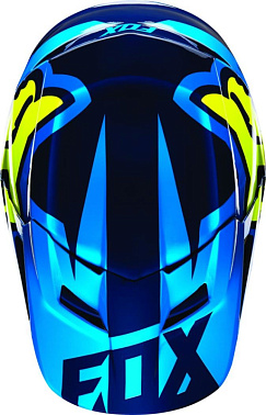 Козырек к шлему Fox V1 Race Helmet Visor Blue/Yellow