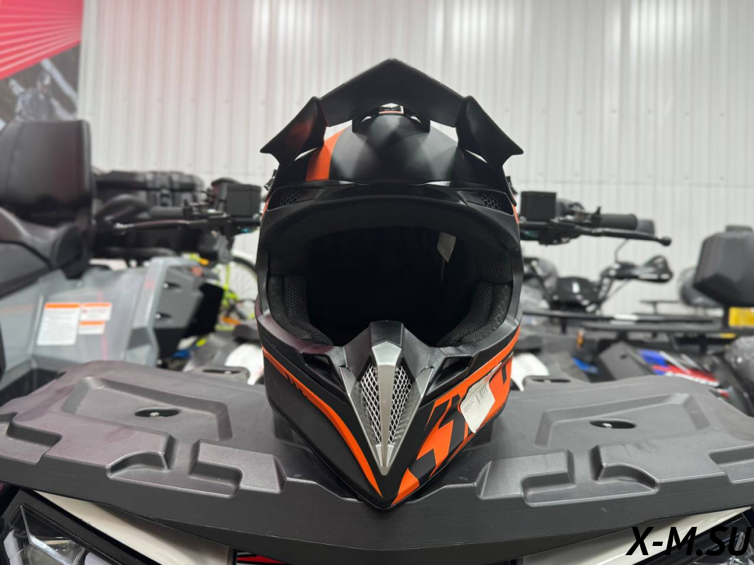 Шлем кроссовый HETOSHI AD2-6 цв. Черно-оранжевый  р. L