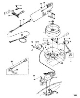 Магнето и компоненты зажигания 2-х тактного ПЛМ MERCURY 5 M Серийный номер от 0P401000 и выше