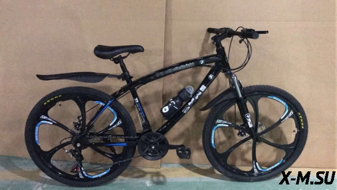 Велосипед на литых дисках стиль БМВ черный