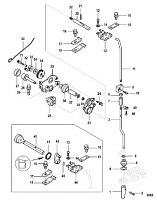 Компоненты переключения передач, Non Bigfoot 4-Х ТАКТНОГО ПЛМ MERCURY 9.9 Серийный номер от 0R042475 и выше