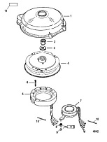 Маховик и статор (электрический) 2-Х ТАКТНОГО ПЛМ MERCURY 50EO Серийный номер от 0G760300  до 0T979999