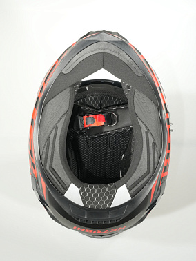 Шлем интеграл HETOSHI FF938 double visor Цв.Черно-красный Матовый р.XL