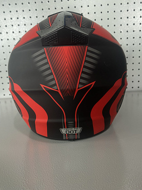 Шлем кроссовый HETOSHI XD1-186 цв. Черно-красный  р. M