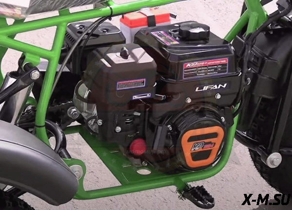 Трицикл ТРИТОН 2, САФАРИ 3LЕ-10 лс KP270E-R (длинное седло, сзади 2 амортизатора Урал)