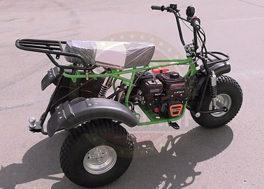 Трицикл ТРИТОН 2, САФАРИ 3LЕ-10 лс KP270E-R (длинное седло, сзади 2 амортизатора Урал)