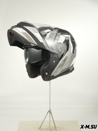 Шлем модуляр HETOSHI FF935 Shogun цв.Черно-серый  Матовый р.XL