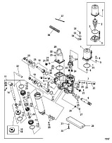 Компоненты гидроподъема 2-Х ТАКТНОГО ПЛМ MERCURY 150 PRO XS L OPTIMAX Серийный номер от 1B690542 и выше