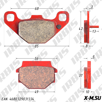 Колодки тормозные дисковый CECTEK, STELS (зад), BALTMOTORS (перед/зад)