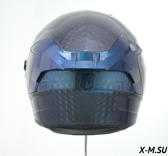 Шлем интеграл карбоновый HETOSHI FF936S CARBON 6K CUBIC CHAMELEON BLUE р.XL