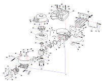 Двигатель 2-х тактного ПЛМ HIDEA 3,5F