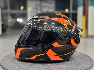 Шлем интеграл HETOSHI XD1-89 цв. Черно-оранжевый р.XL