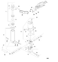 Компоненты силовой отделки 2-Х ТАКТНОГО ПЛМ MERCURY 60 Серийный номер от 00G760300 до 0T979999