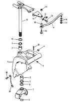 Поворотный кронштейн (S/N: 0D182000 и выше) 2-Х ТАКТНОГО ПЛМ MERCURY 60 Серийный номер от 9683055 до 9885344