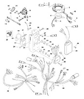 Электрические компоненты 2-х тактного ПЛМ MERCURY 40 M Серийный номер от 00P017000 до 0P325499