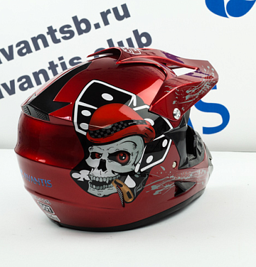 Шлем кроссовый Avantis Game 12, Красный