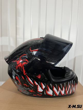 Шлем интеграл HETOSHI XD1-94 цв. Черно-красный  р. XL
