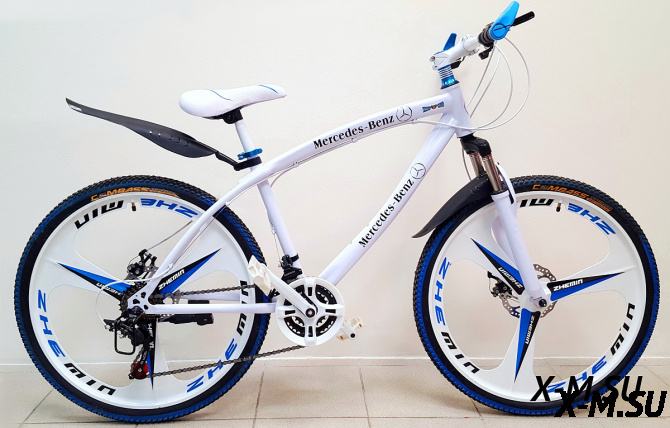 Велосипед на литых дисках стиль Мерседес белый